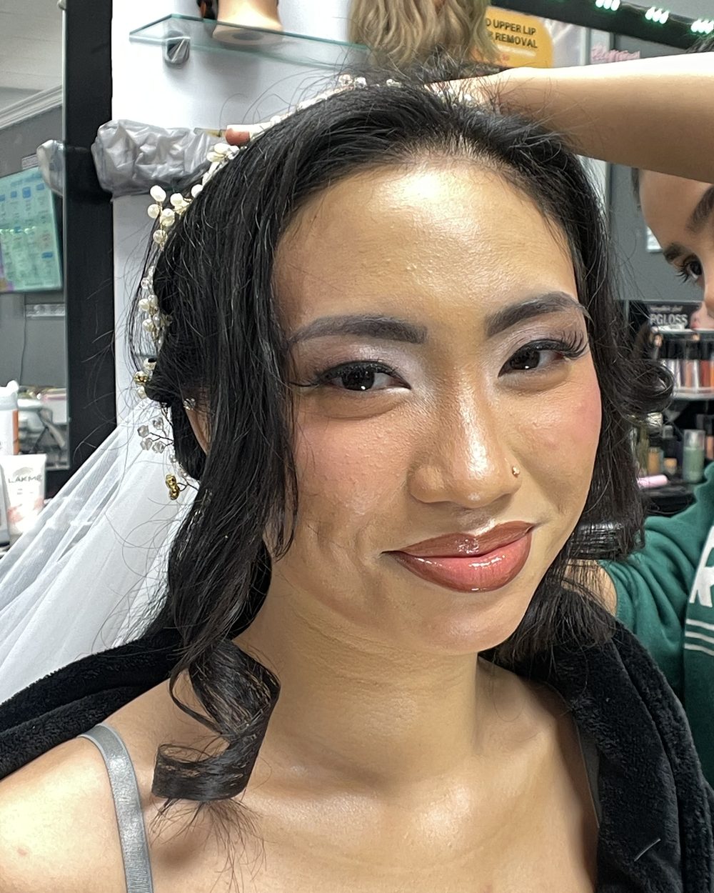 Finished bridal makeup look
