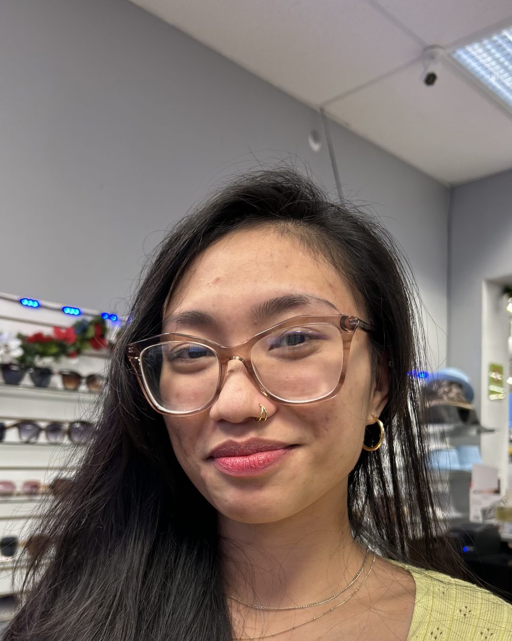 Client before makeup application